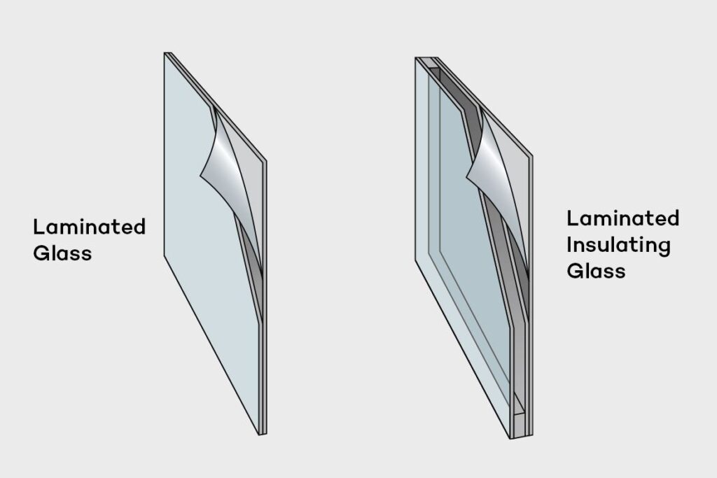 Laminated glass drawing